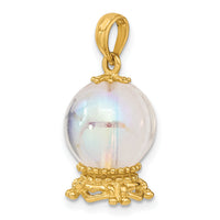 14K 3D Crystal Ball Charm-K7296