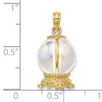 14K 3D Crystal Ball Charm-K7296
