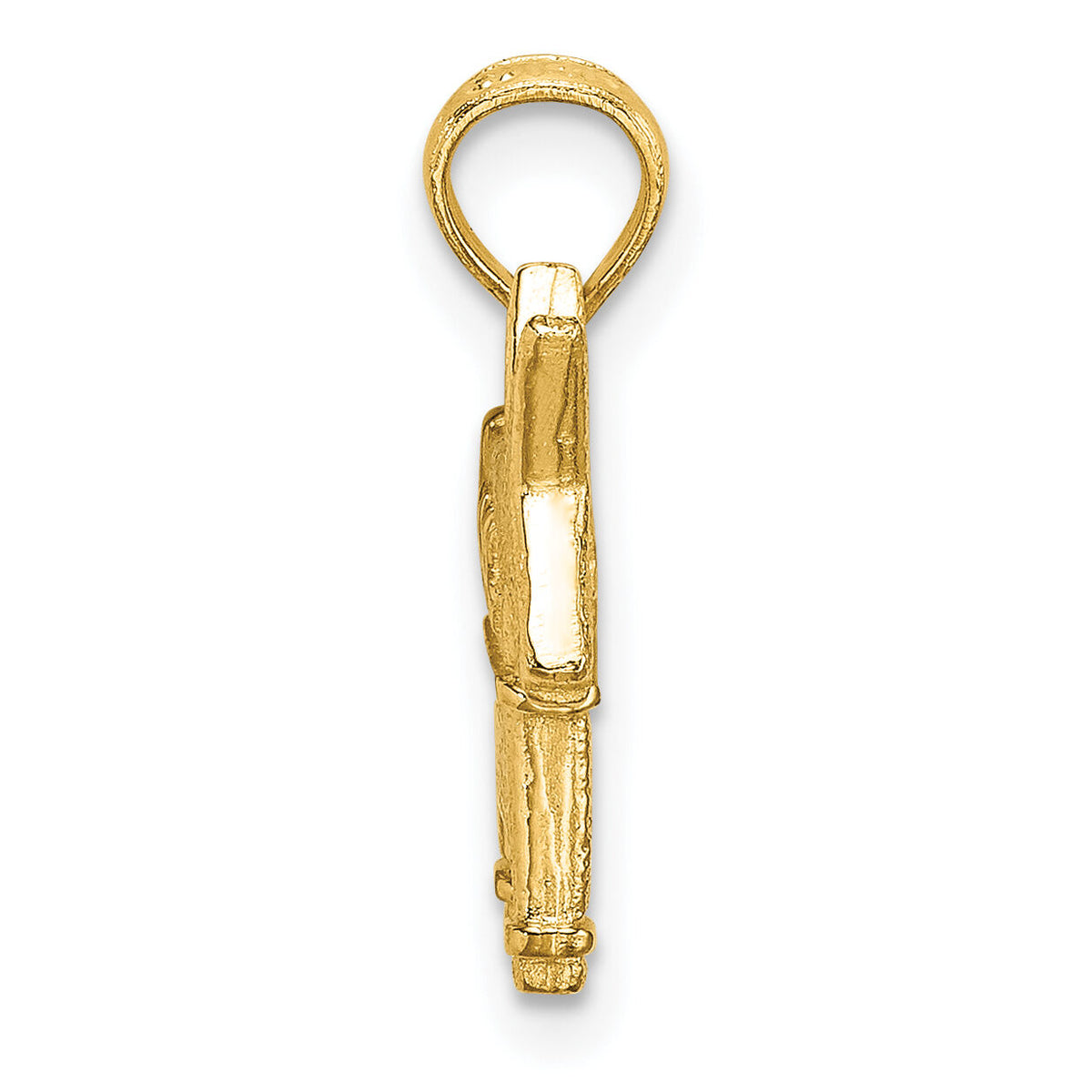 14K 3-D Textured Democratic Donkey Charm-K7298