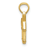 14K 3-D Textured Democratic Donkey Charm-K7298