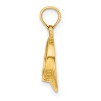 14K 3-D Polished Beach Bum Sun Visor Charm-K7303
