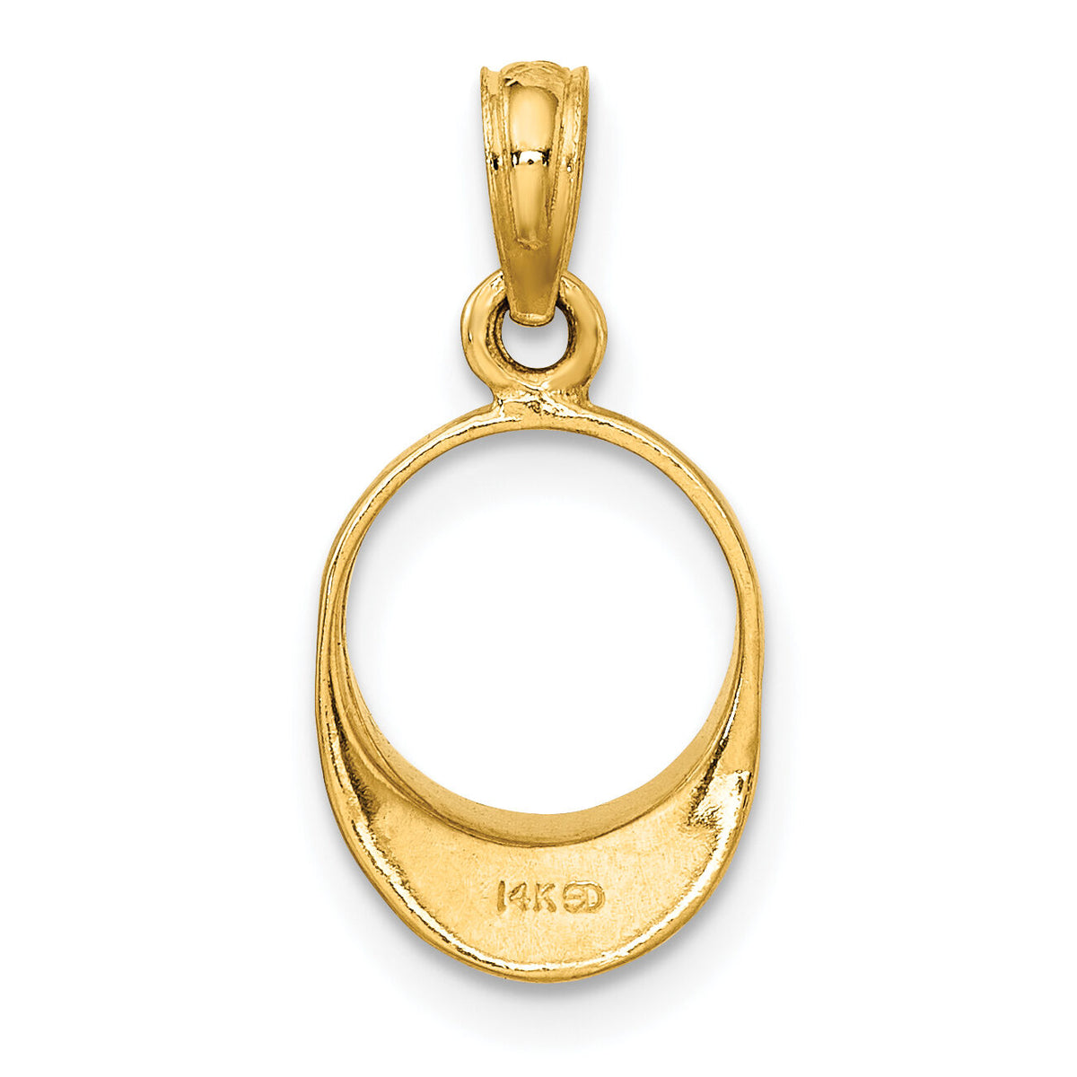 14K 3-D Polished Beach Bum Sun Visor Charm-K7303