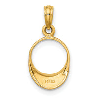 14K 3-D Polished Beach Bum Sun Visor Charm-K7303