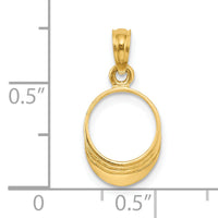 14K 3-D Polished Beach Bum Sun Visor Charm-K7303