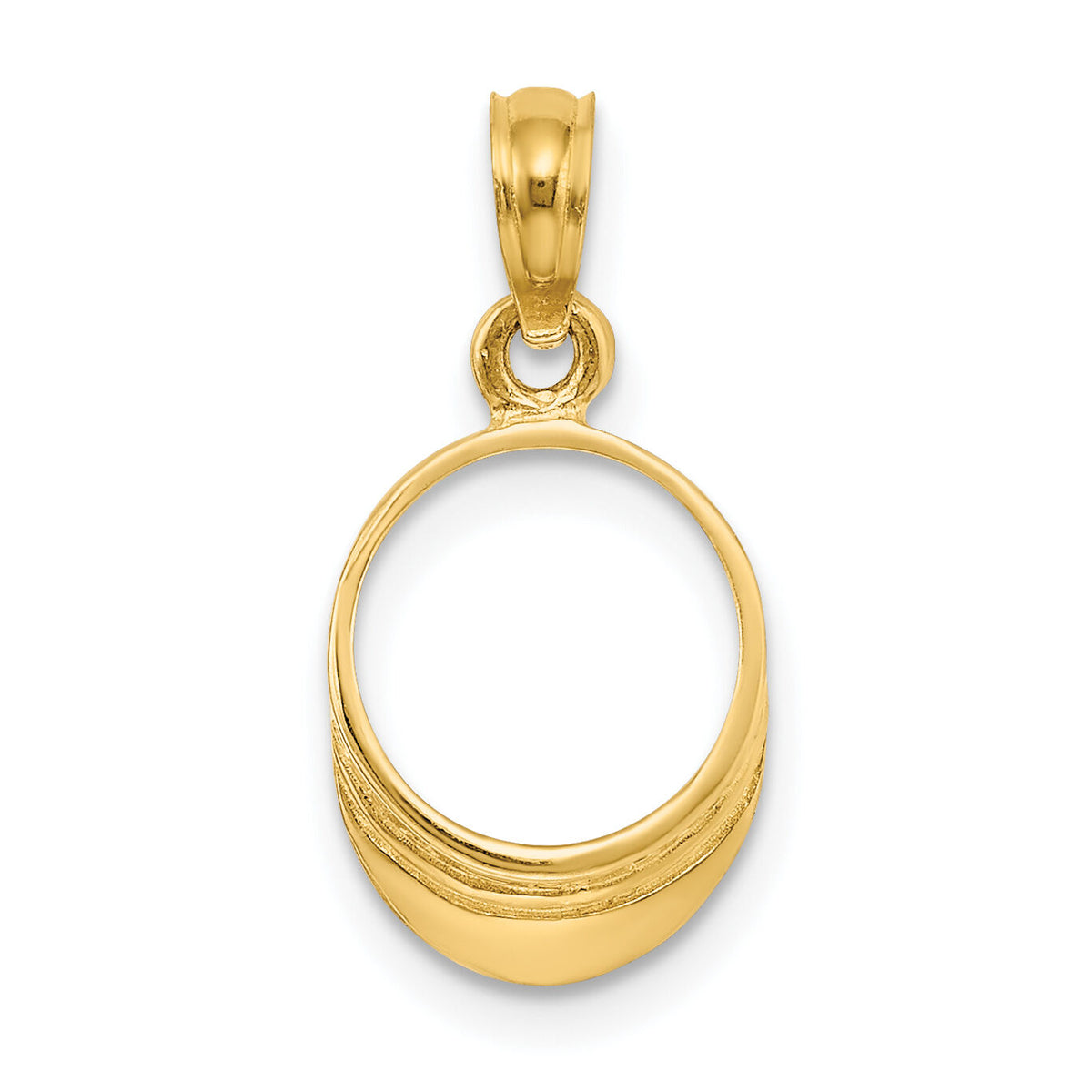 14K 3-D Polished Beach Bum Sun Visor Charm-K7303