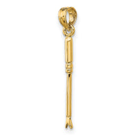 14K 3-D Weeding Garden Tool Charm-K7319