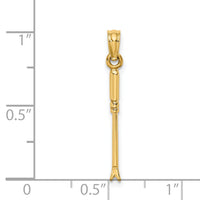 14K 3-D Weeding Garden Tool Charm-K7319