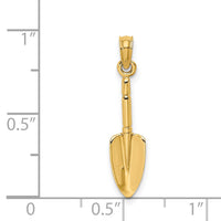14K 3-D  Trowel Garden Tool Charm-K7320