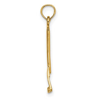 14K 3-D Leaf Rake Garden Tool Charm-K7321