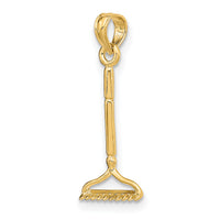 14K 3-D Landscape Rake Garden Tool Charm-K7322