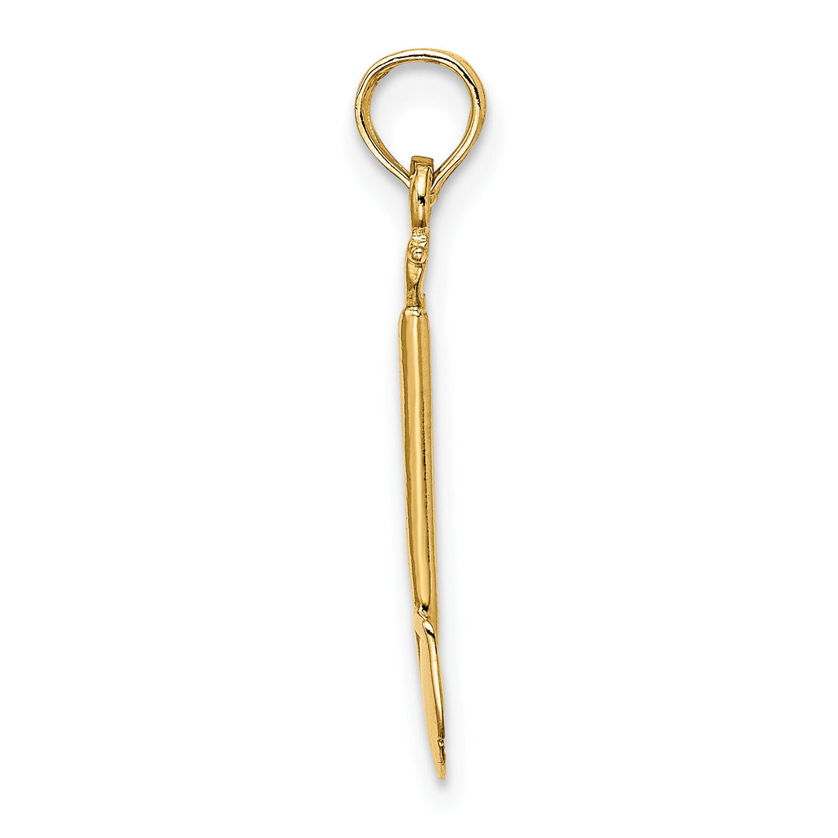 14K 3-D Polished Shovel Garden Tool Charm-K7323
