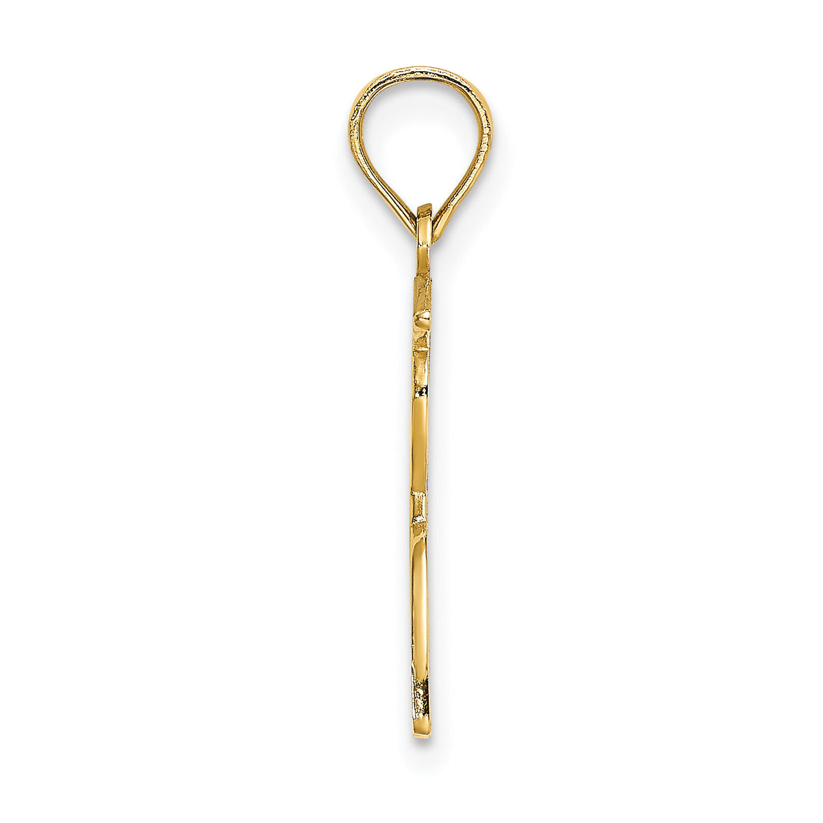 14K Polished Male Graduation Profile Charm-K7324