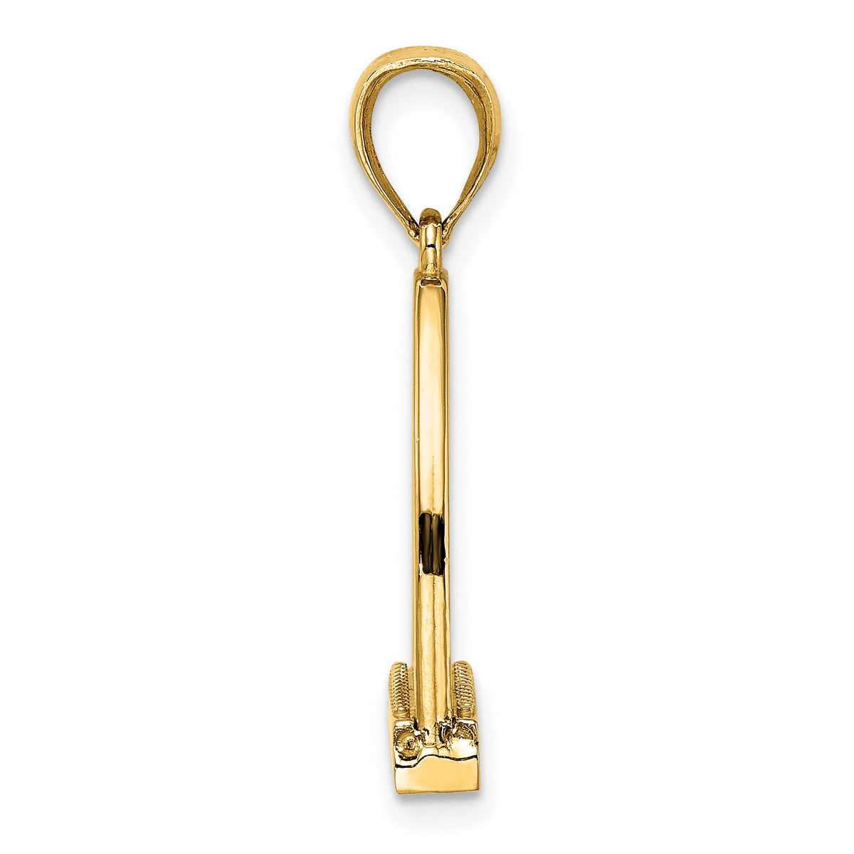 14K 3-D and Polished Large Horse Stirrup Charm-K7326