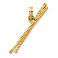 14K 3-D Moveable Drum Sticks Charm-K7329