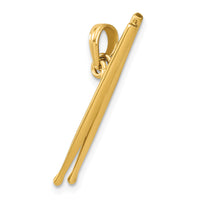 14K 3-D Moveable Drum Sticks Charm-K7329