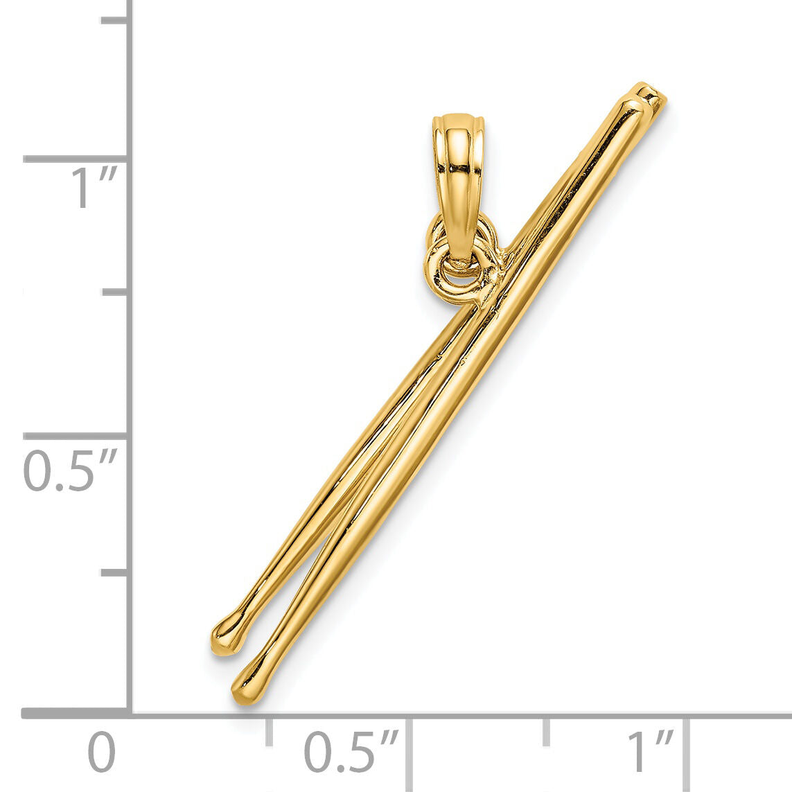 14K 3-D Moveable Drum Sticks Charm-K7329