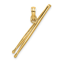 14K 3-D Moveable Drum Sticks Charm-K7329