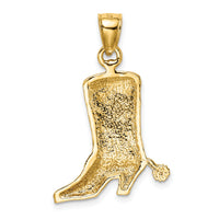 14K Cowboy Boot with Spur Charm-K7330