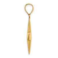 14K 3-D Nautical Star Charm-K7335