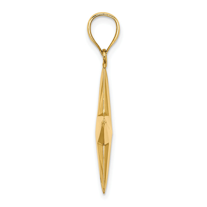 14K 3-D Nautical Star Charm-K7335