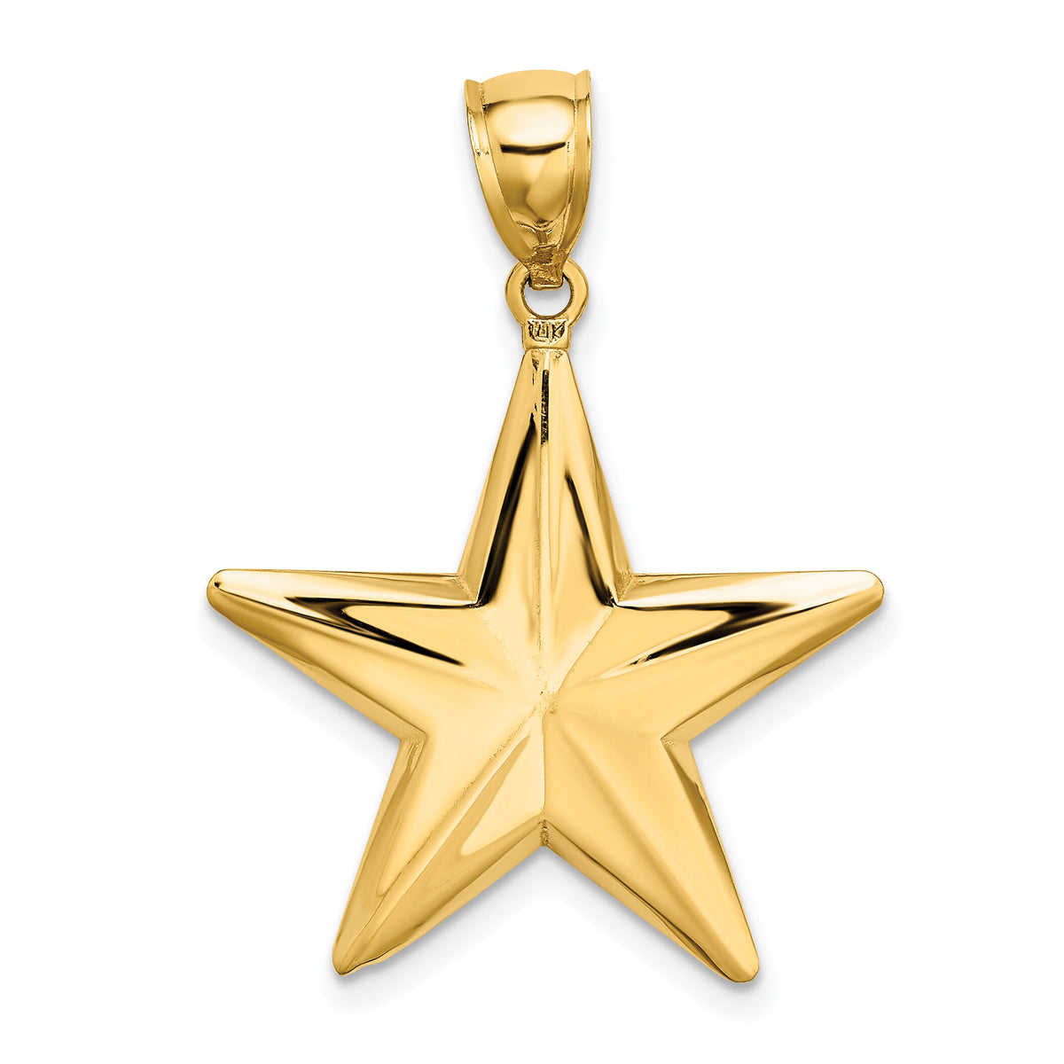 14K 3-D Nautical Star Charm-K7335