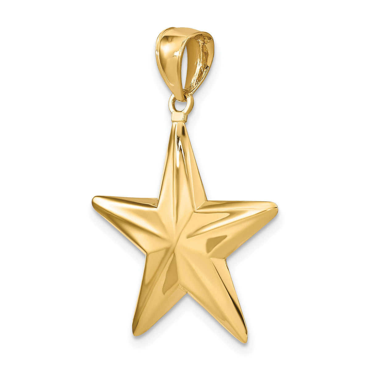 14K 3-D Nautical Star Charm-K7335