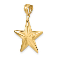 14K 3-D Nautical Star Charm-K7335