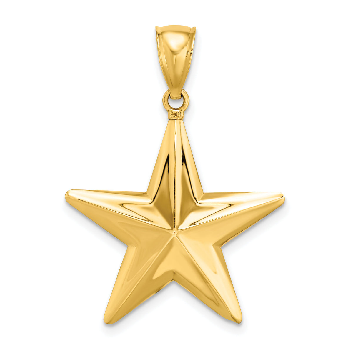 14K 3-D Nautical Star Charm-K7335