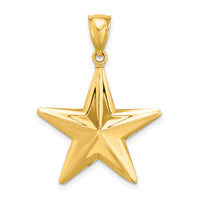 14K 3-D Nautical Star Charm-K7335