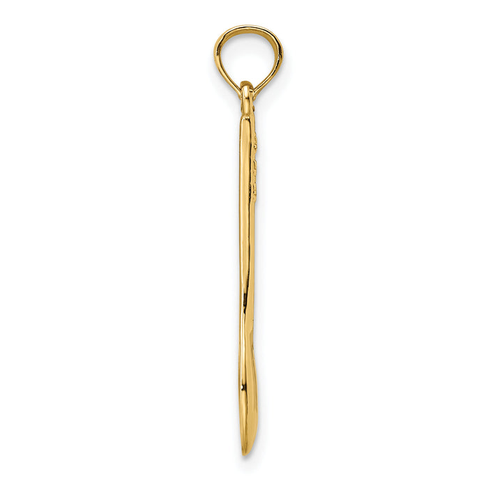 14K Polished 3-D Spoon Charm-K7342