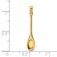 14K Polished 3-D Spoon Charm-K7342