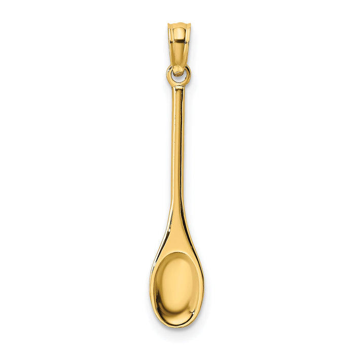 14K Polished 3-D Spoon Charm-K7342