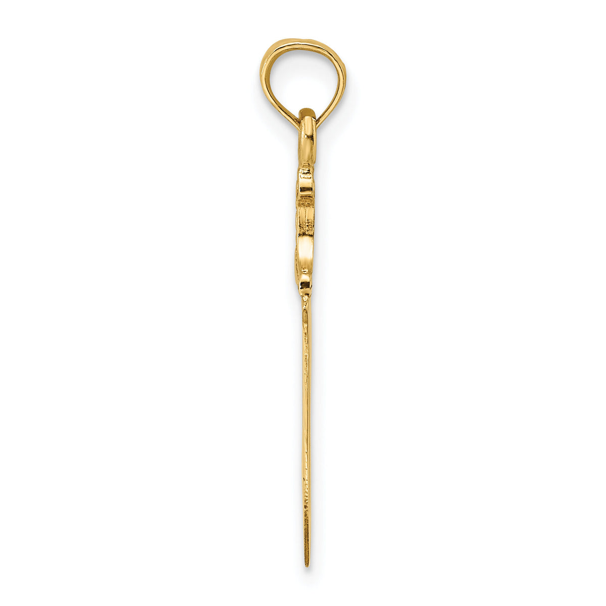 14K 3-D Polished Butcher Knife Charm-K7343
