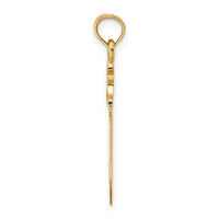 14K 3-D Polished Butcher Knife Charm-K7343