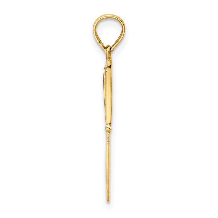 14K 3-D Polished Table Knife Charm-K7344