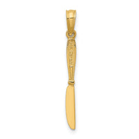 14K 3-D Polished Table Knife Charm-K7344