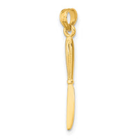 14K 3-D Polished Table Knife Charm-K7344