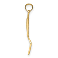 14K 3-D and Polished Table Fork Charm-K7345