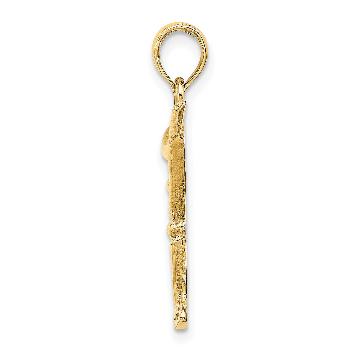 14K Polished Cut-Out Martini W/ Olive Charm-K7349