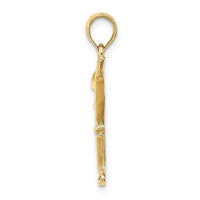 14K Polished Cut-Out Martini W/ Olive Charm-K7349