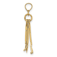 14K 3-D Moveable Garden Tool Collection Charm-K7351