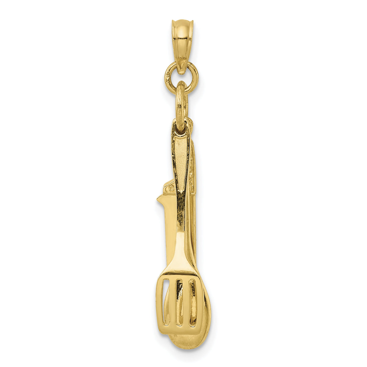 14K 3-D Moveable Spatula, Spoon, and Knife Charm-K7352