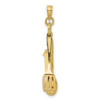 14K 3-D Moveable Spatula, Spoon, and Knife Charm-K7352