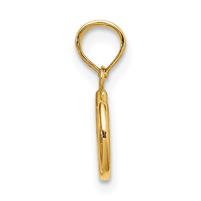14K 3-D Peace Symbol Charm-K7357