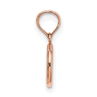 14K Rose Gold 3-D Peace Symbol Charm-K7357R