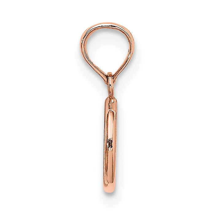 14K Rose Gold 3-D Peace Symbol Charm-K7357R