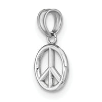 14K White Gold 3-D Peace Symbol Charm-K7357W