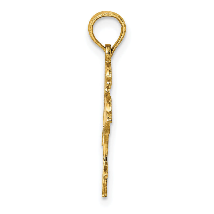 14K Double Dolphins Charm-K7367