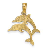 14K Double Dolphins Charm-K7367