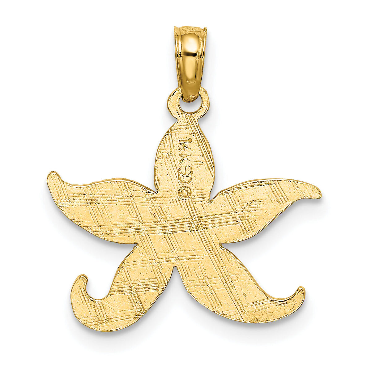 14K Flat Starfish Charm-K7371